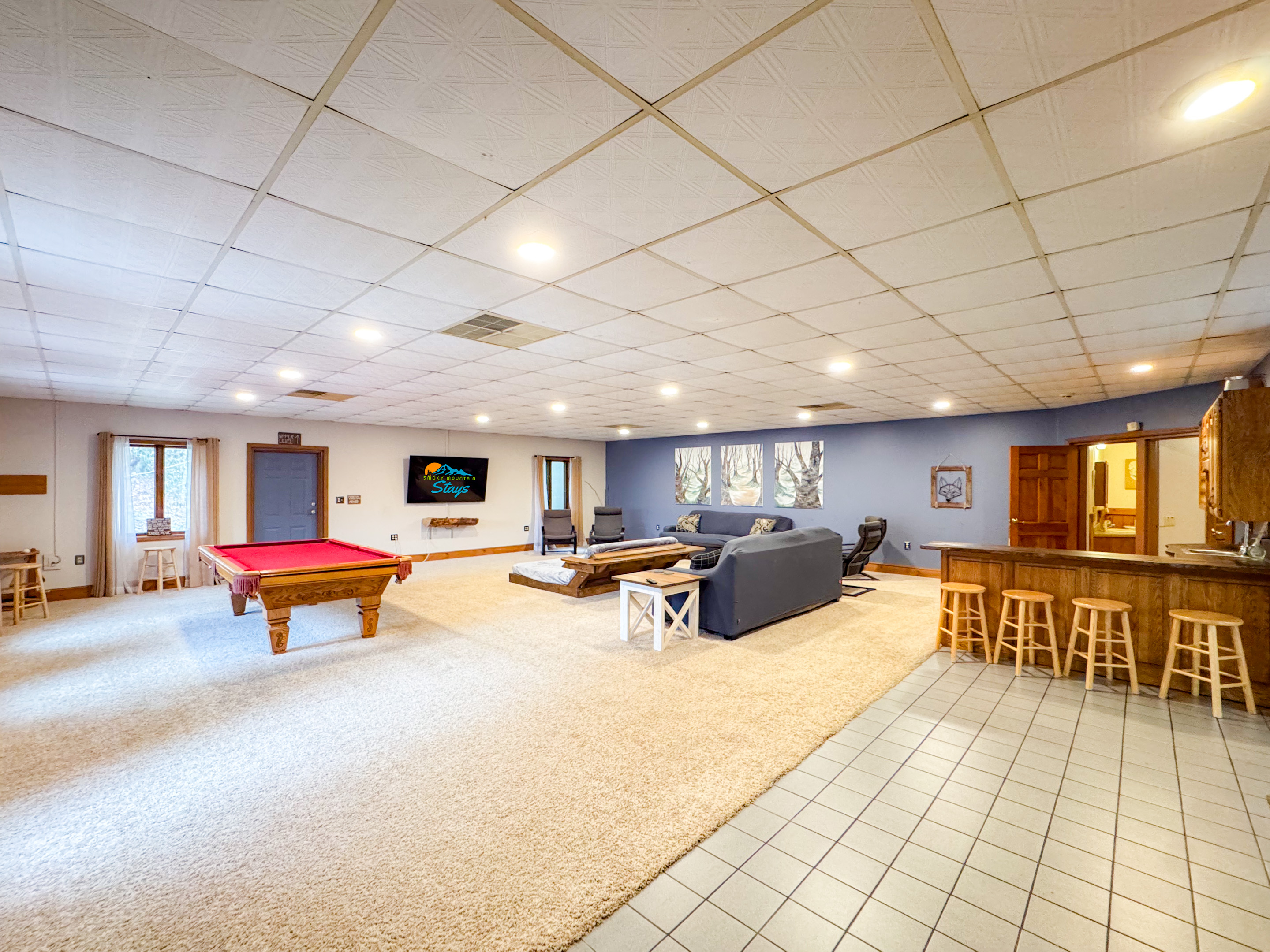 lower level living room