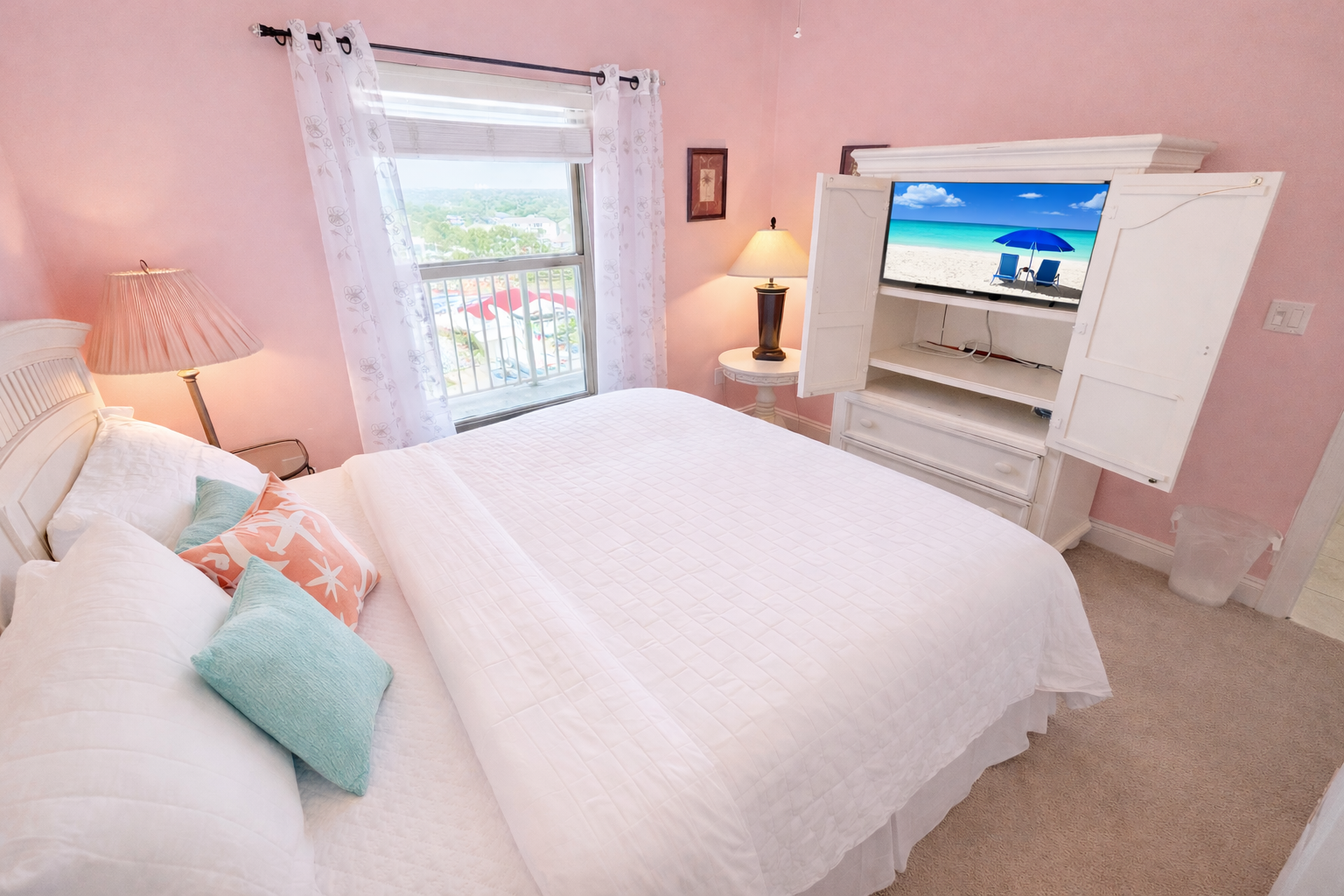 SMART TV in cabinet