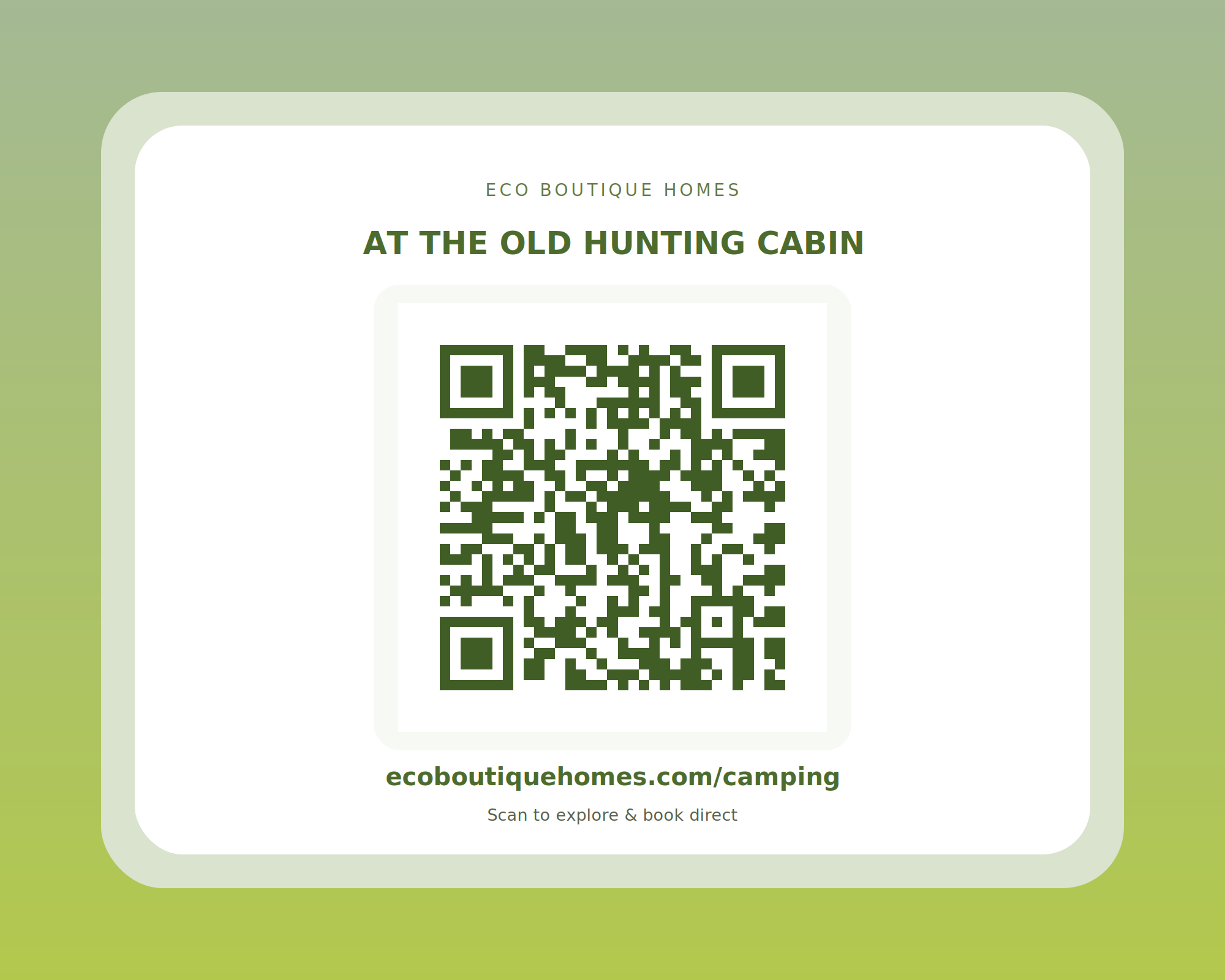 At the Old Hunting Cabin | Explore and book direct: ecoboutiquehomes.com/camping