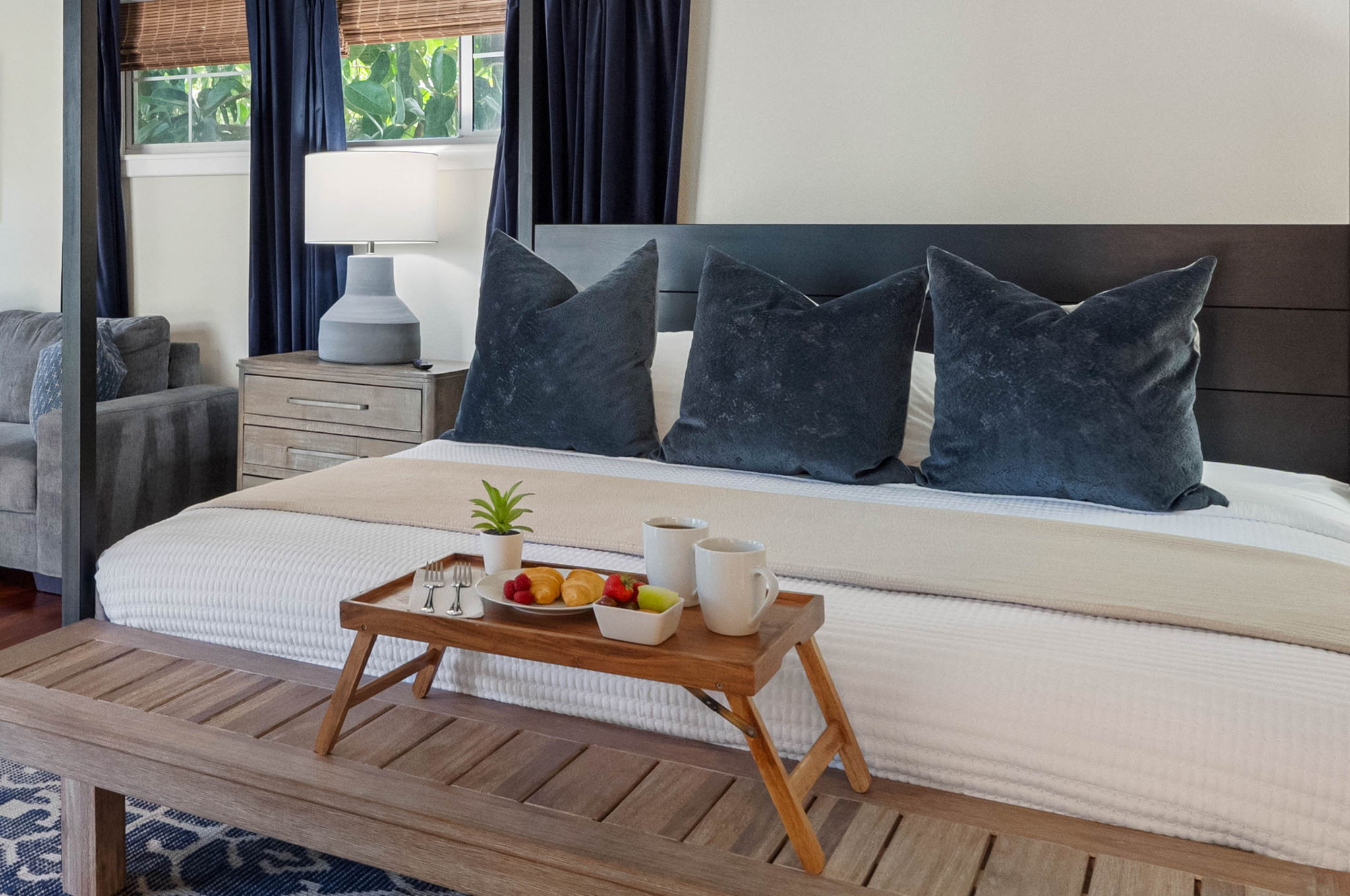 Thoughtfully designed suite with stylish finishes, ample natural light, and a calming vibe.
