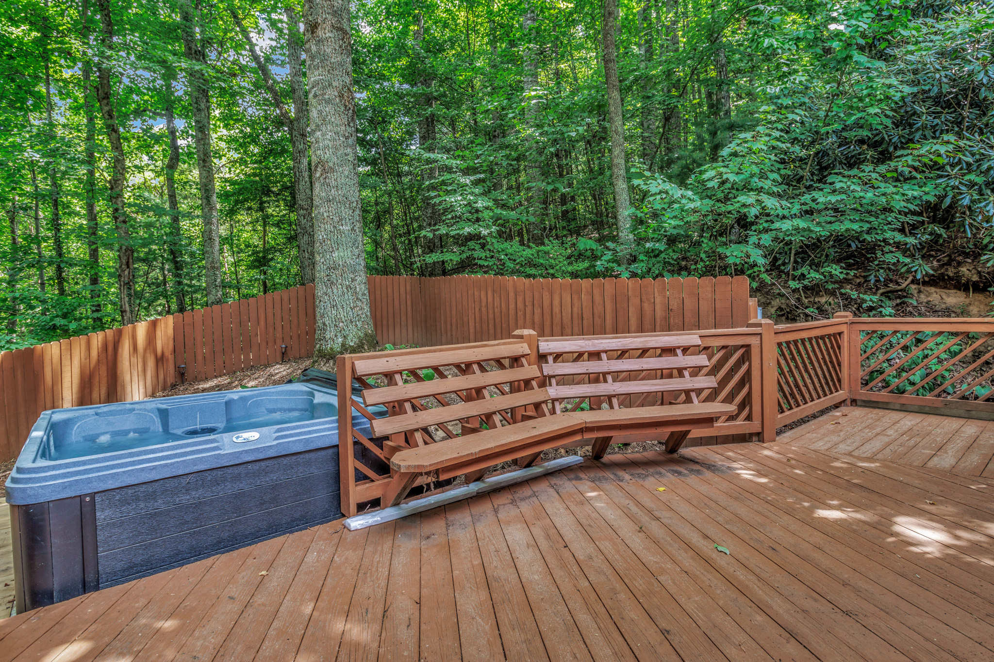 Back Deck with Hot tub
