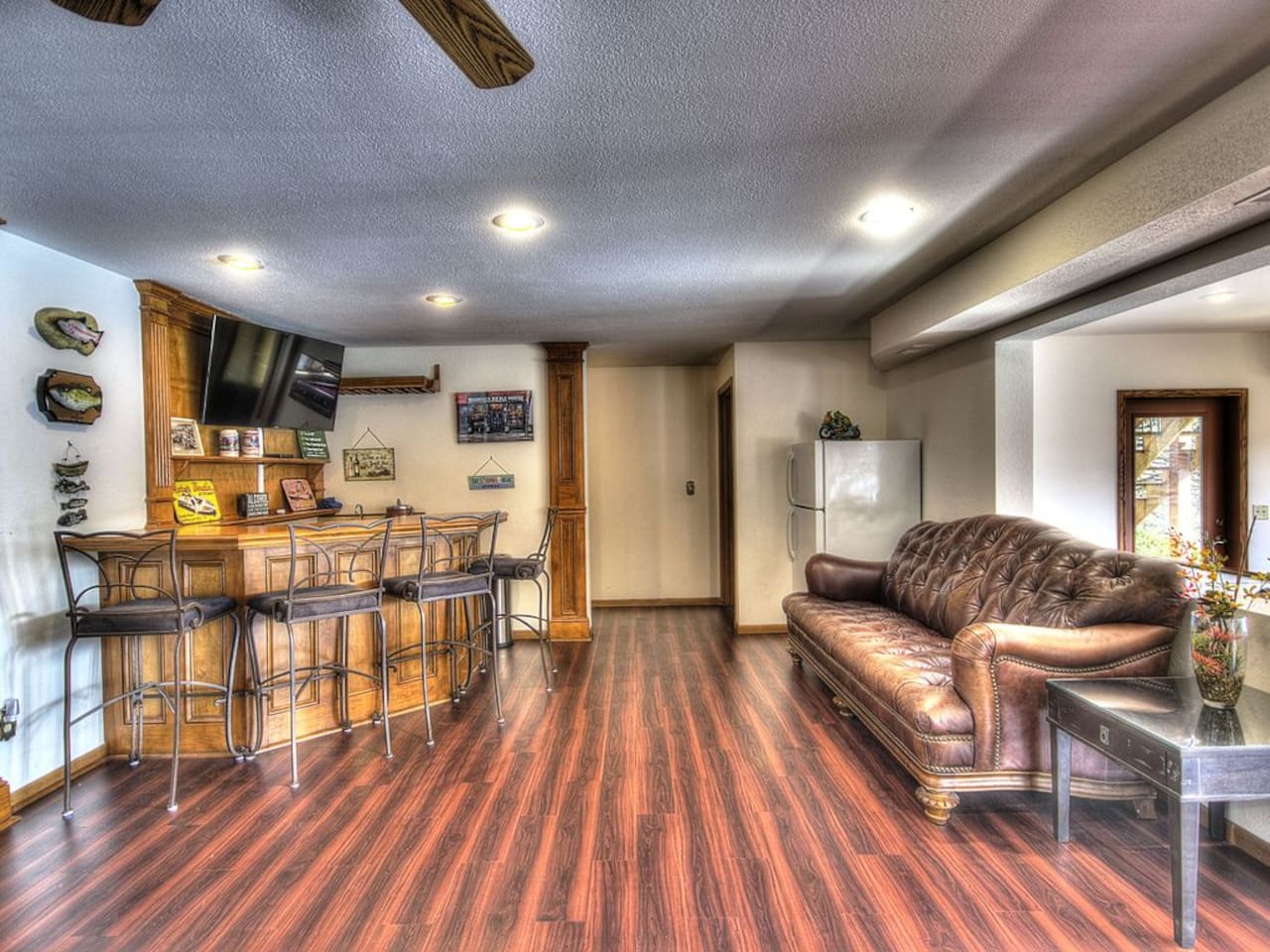 Lower level bar with TV