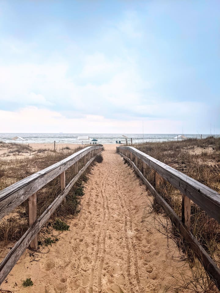 Beach access just a 3-5 minute walk away!