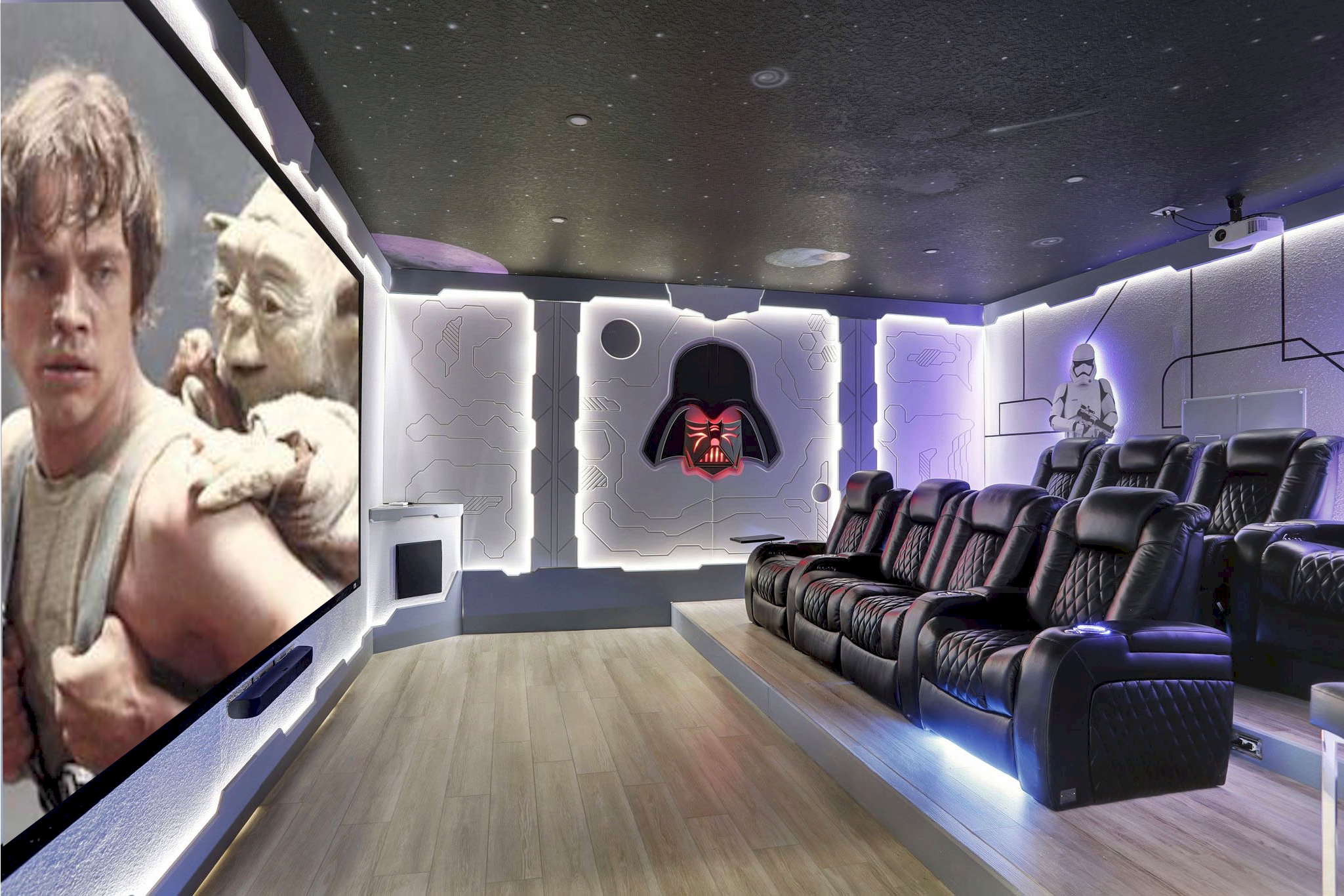 Star Wars Theme Movie Theater-Watch Movies Or Television On The Huge Screen