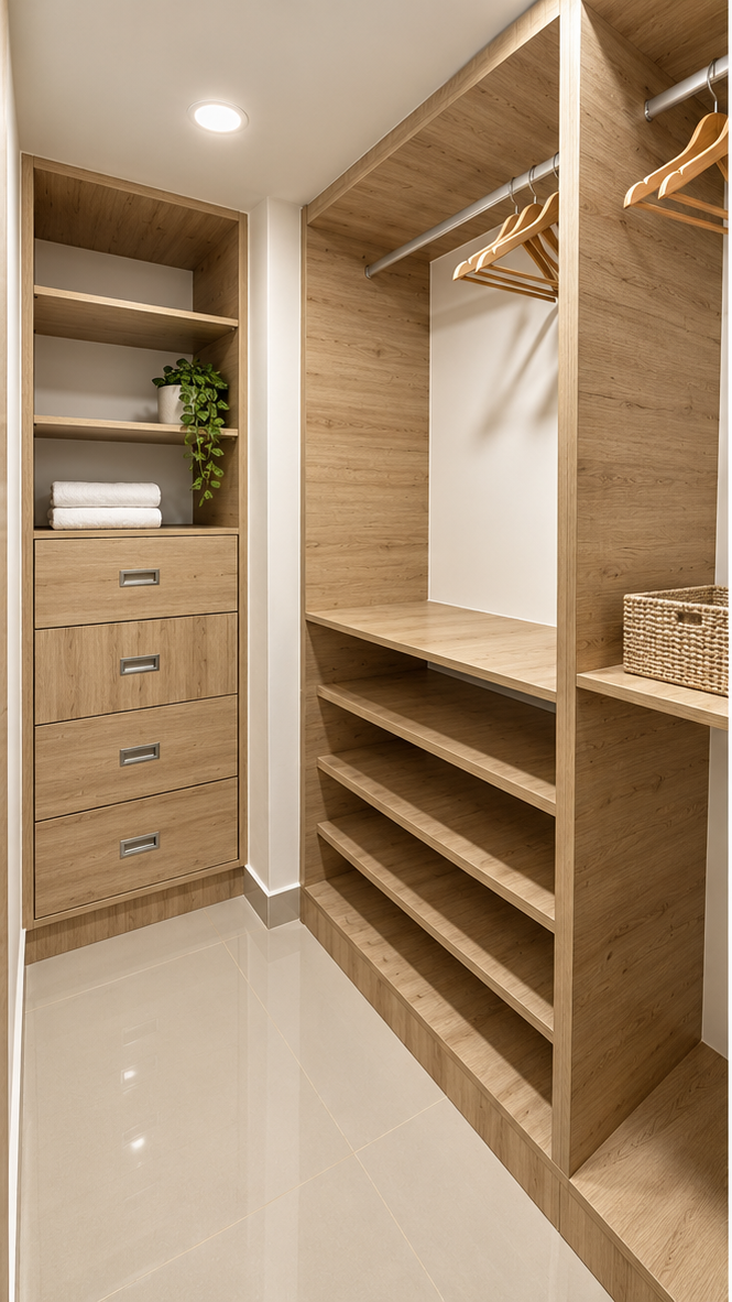 Spacious walk-in closet in the primary bedroom with plenty of hanging space, shelves, and built-in drawers. 👗🧳✨