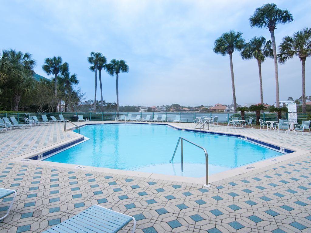 Lakefront pool—quieter and less crowded than the main pool.