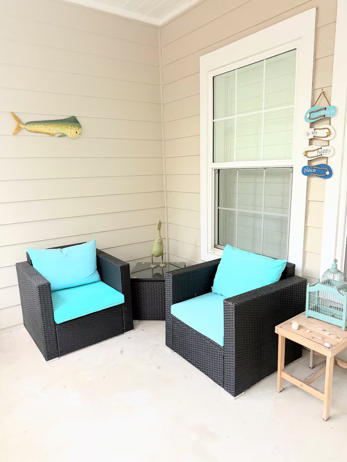 Private covered Porch