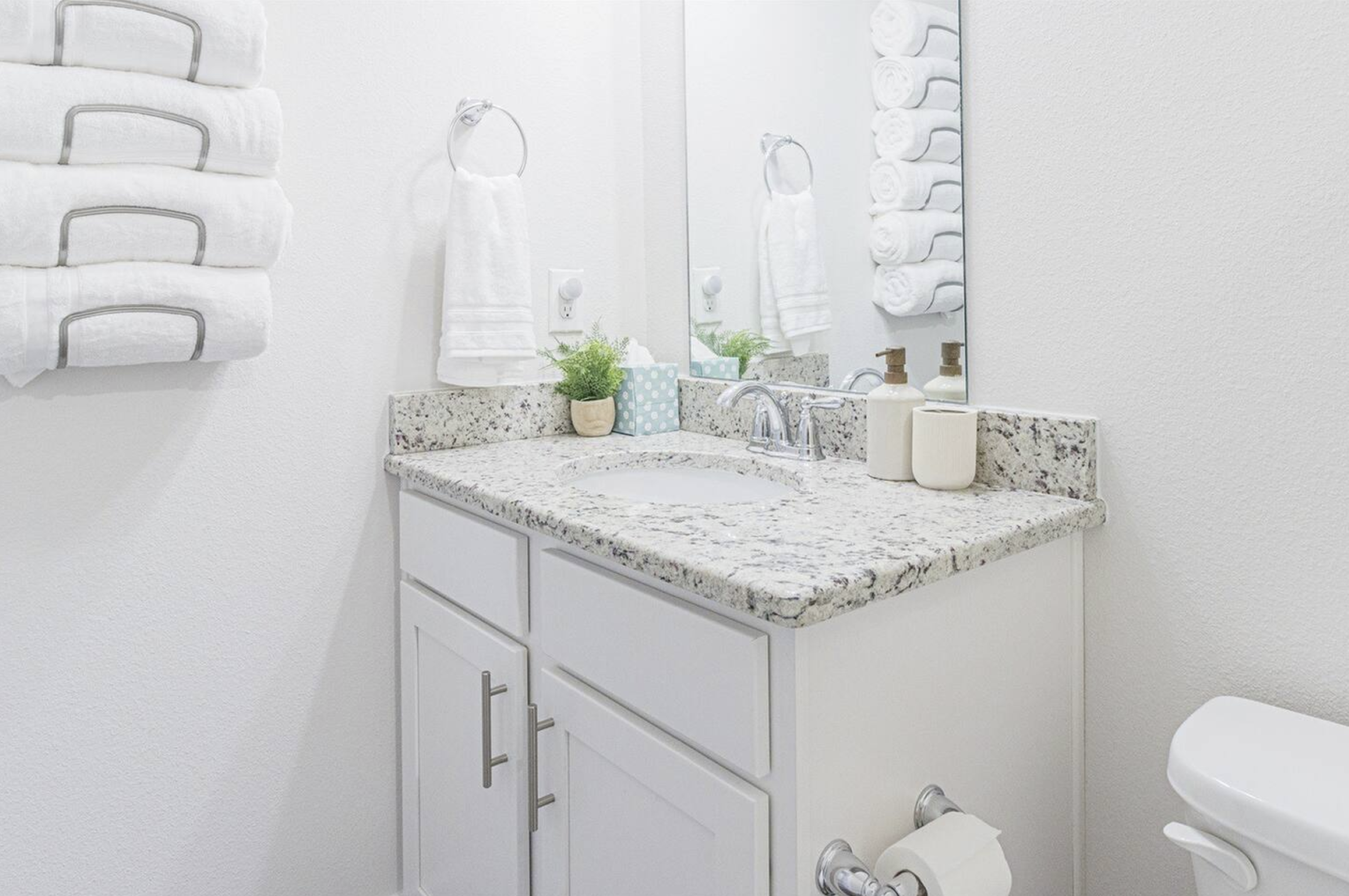Second full bathroom, adjoining the second bedroom