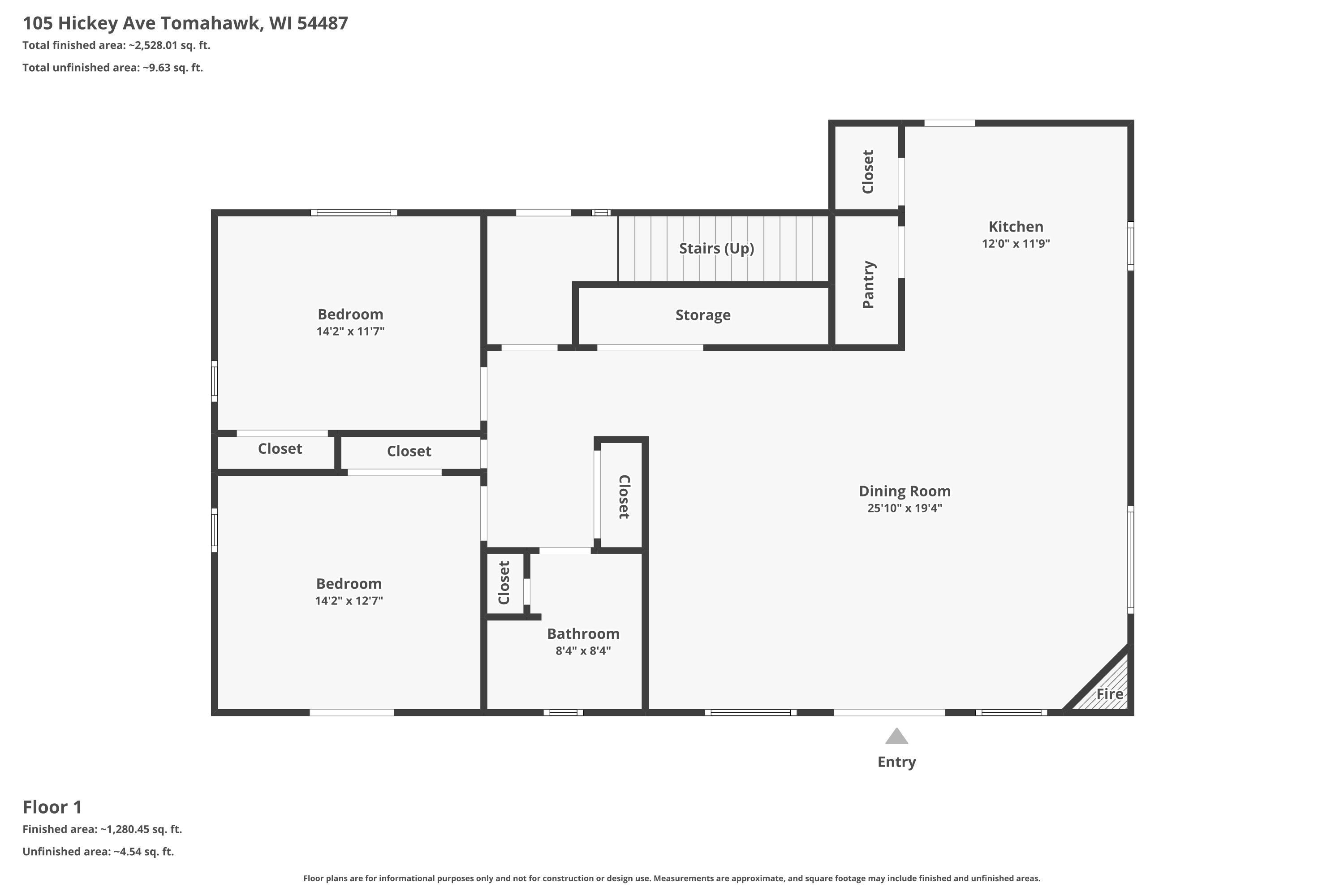 Floor Plan - Lower Level (Floor 1)