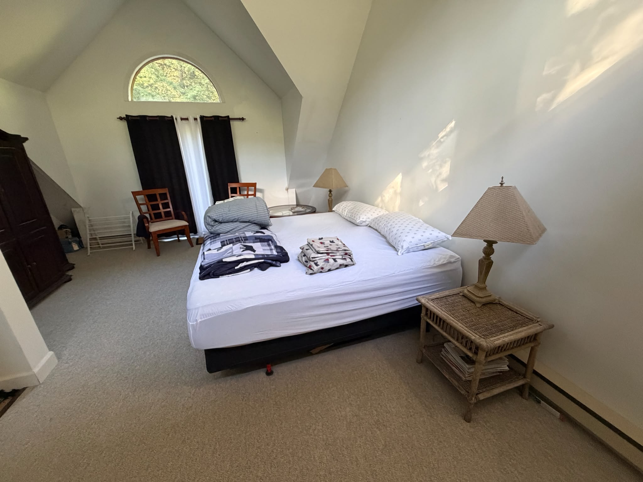 King-size bed in master bedroom suite