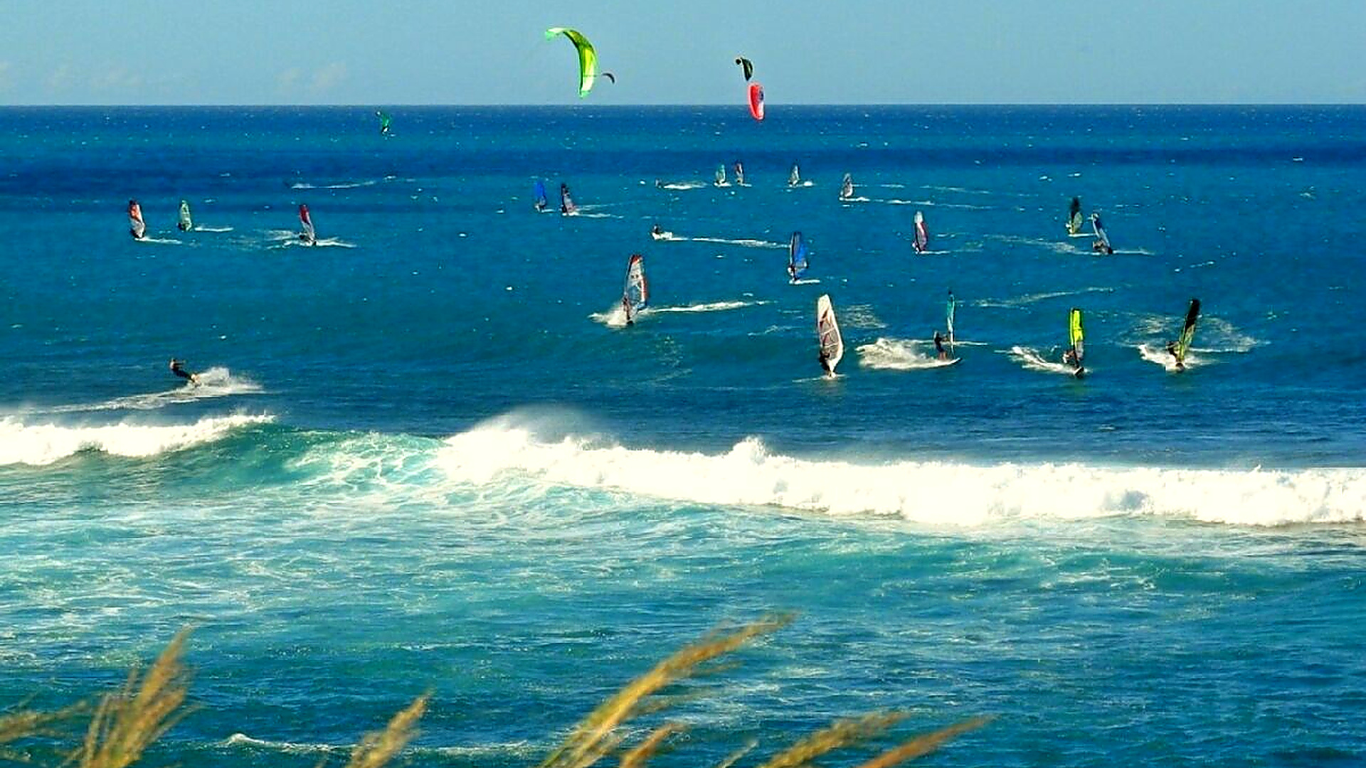 Wind Surfers at Ho'okipa Beach, about a 30 minute ride from the condo.