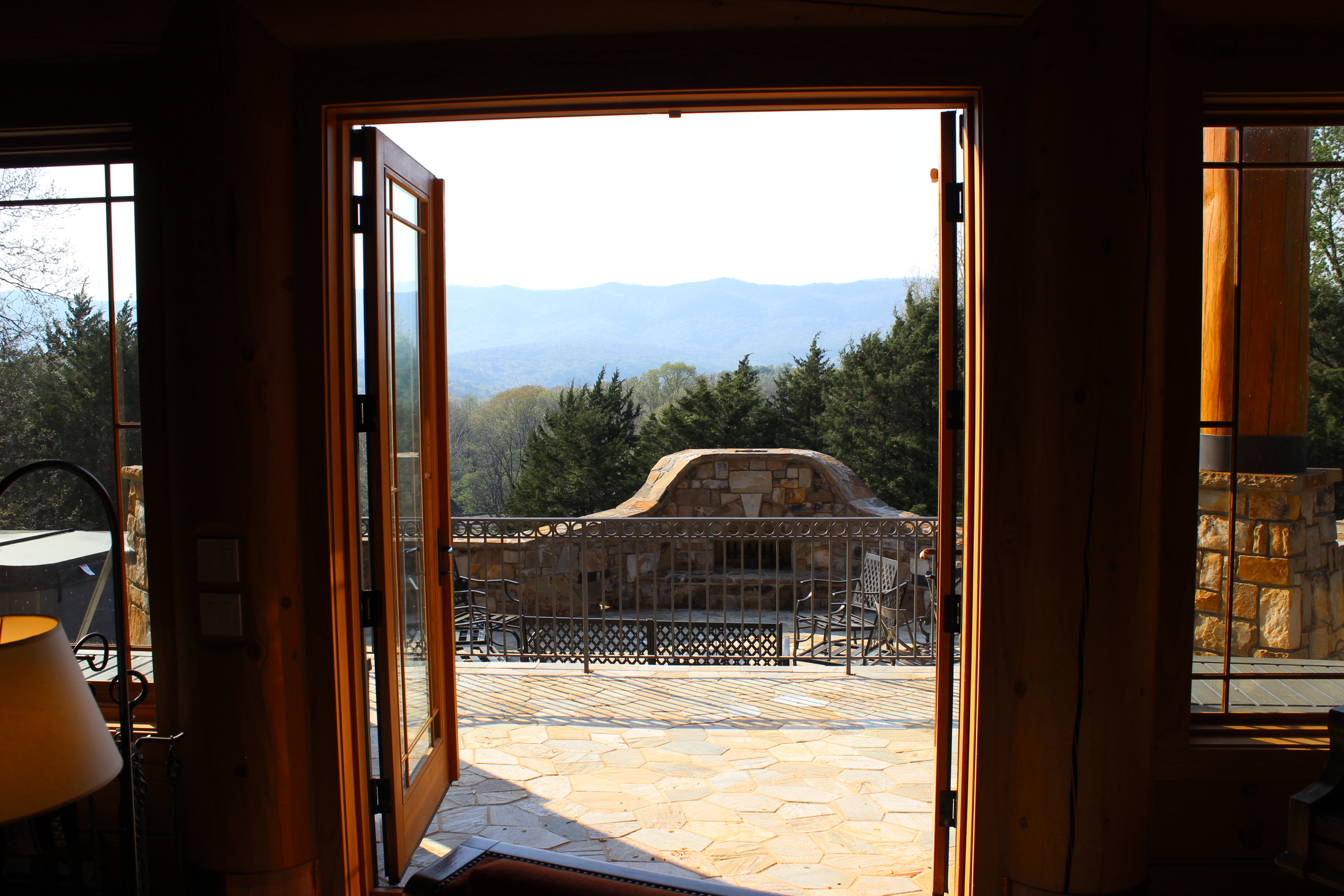 View of the patio from the livingroom