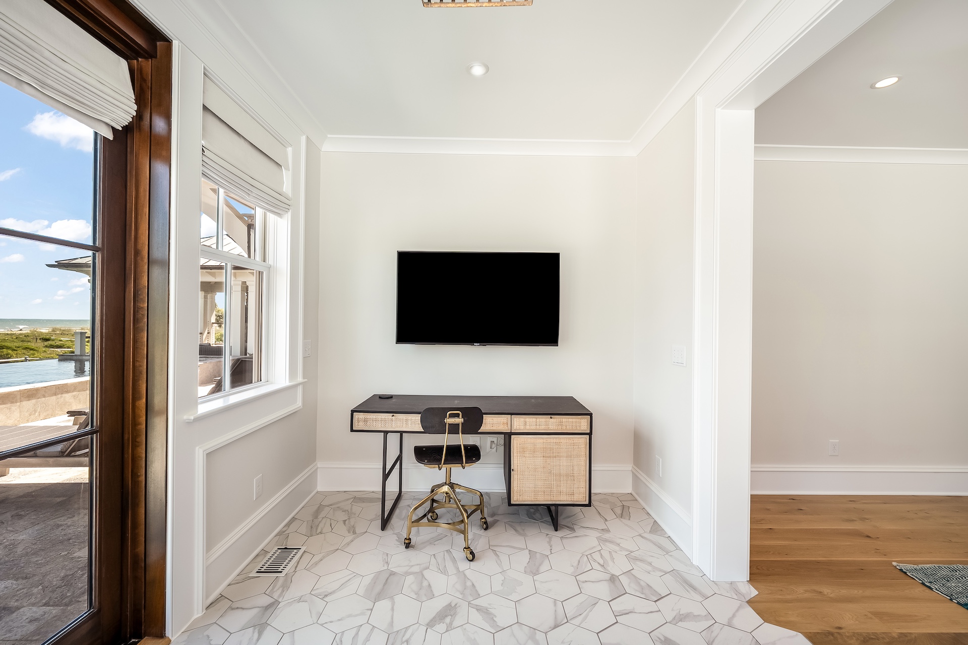 Primary Suite Desk Area | Beach Shelter | 3708 Palm Blvd | Isle of Palms, SC | IOP Escapes