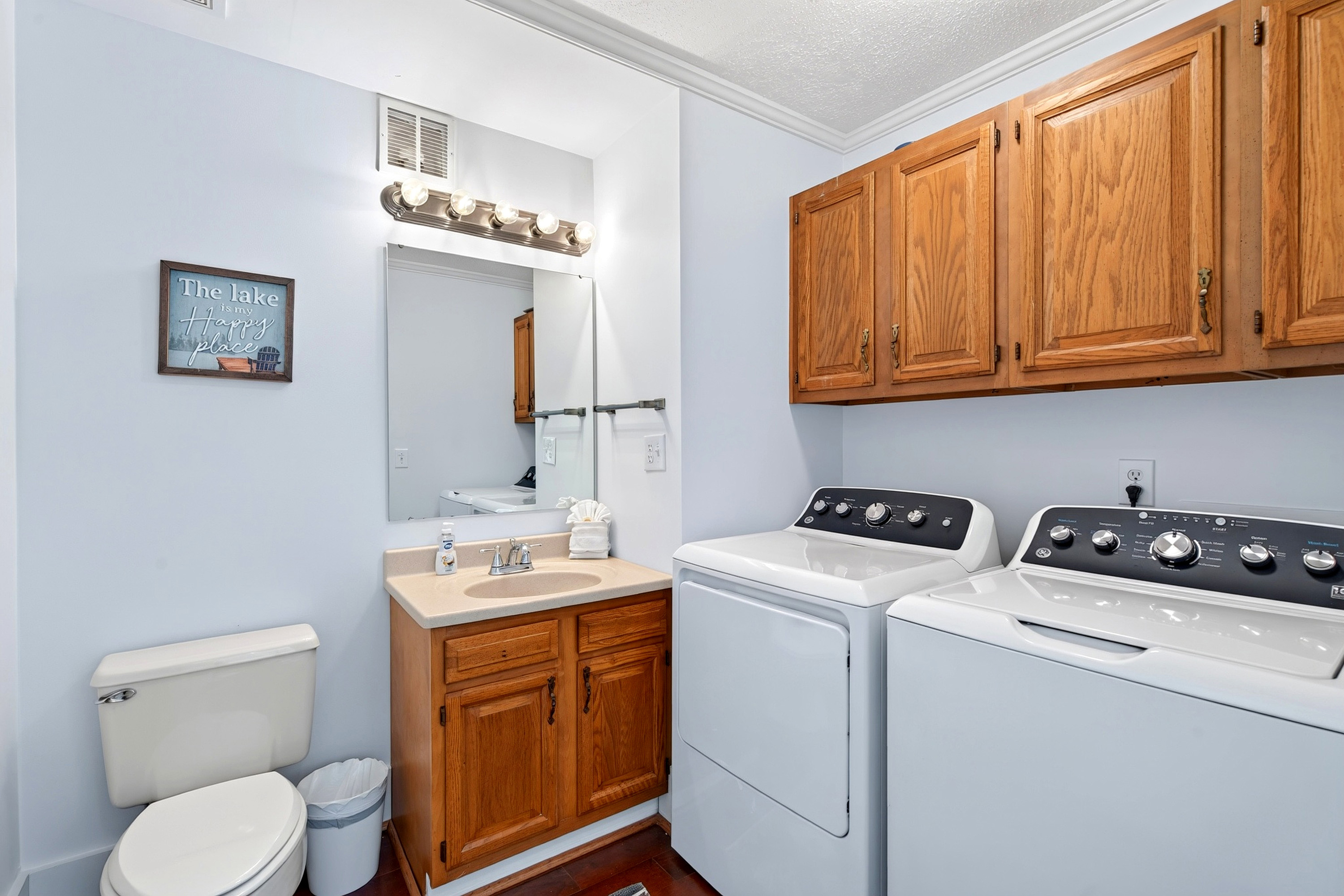 Half bath in the laundry room