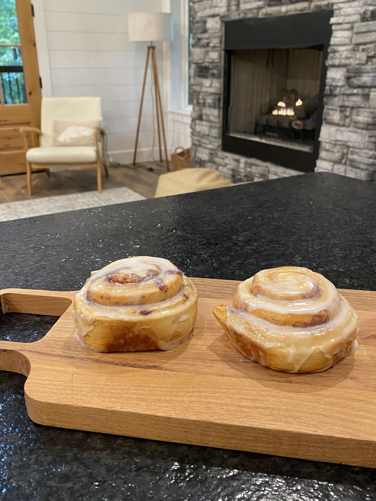 Fireside breakfast indoors or outdoors!