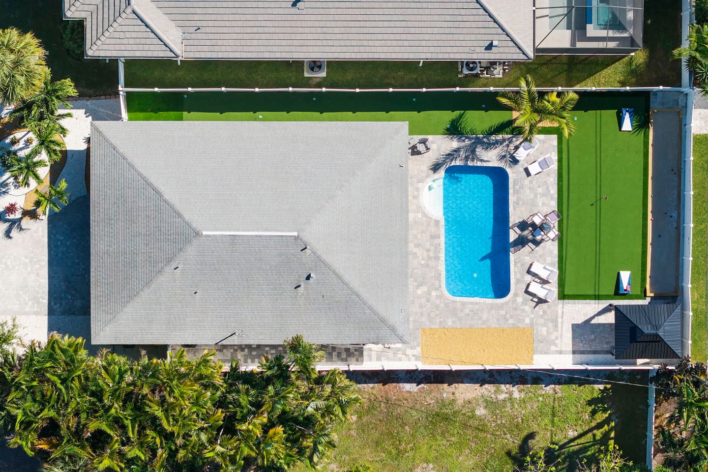 areal picture of the house