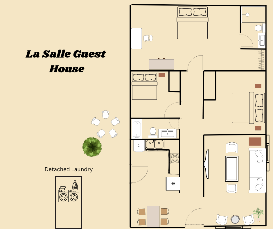 Floor plan of the house — not to scale, but it provides a good idea of the layout.