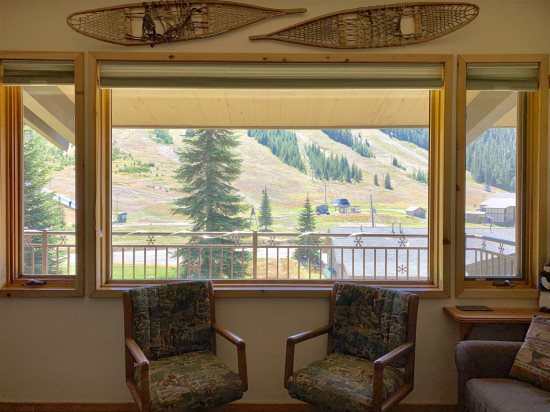 View from living room area. 