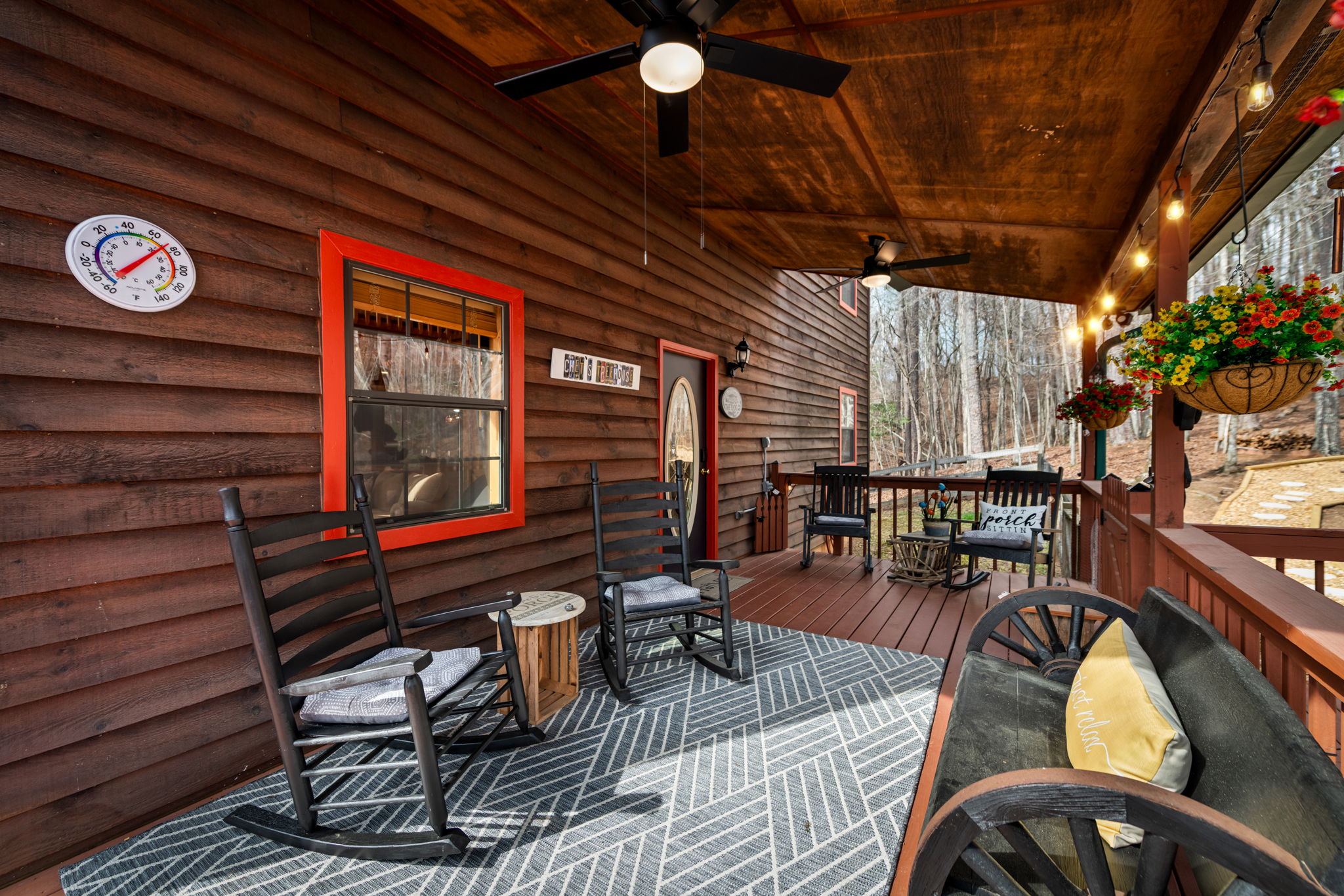 The elevated setting enhances both privacy and the overall scenic experience.