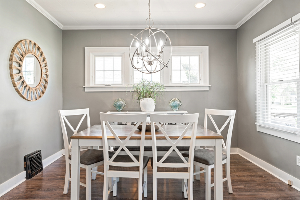 Lots of natural light and new lighting fixtures