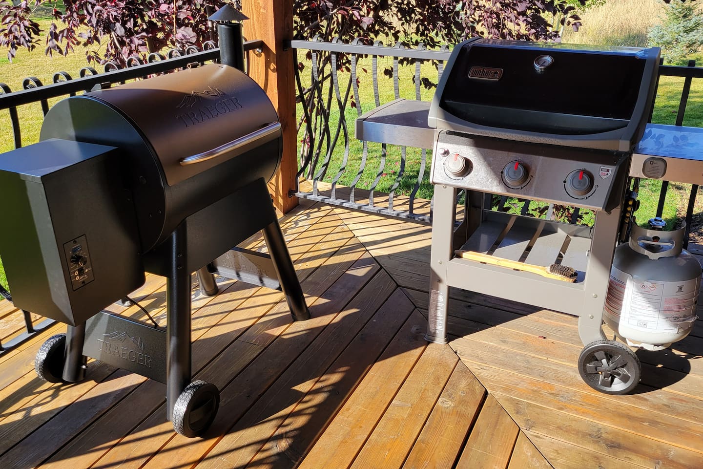 Weber gas grill and new Traeger smoker!