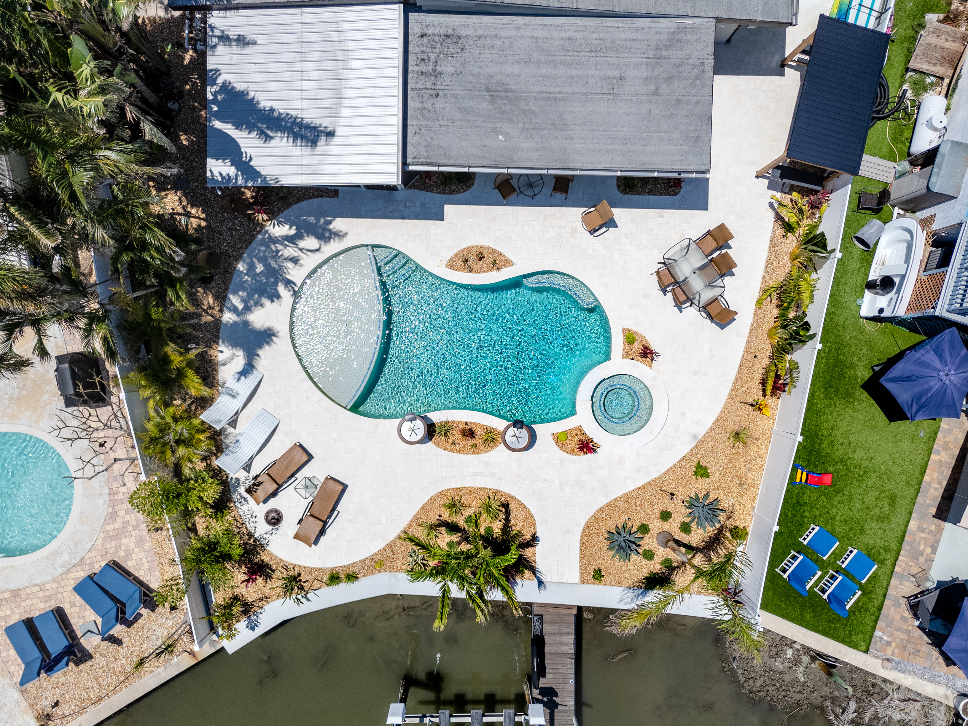 Waterfront oasis with pool, spa, boat and dock available!