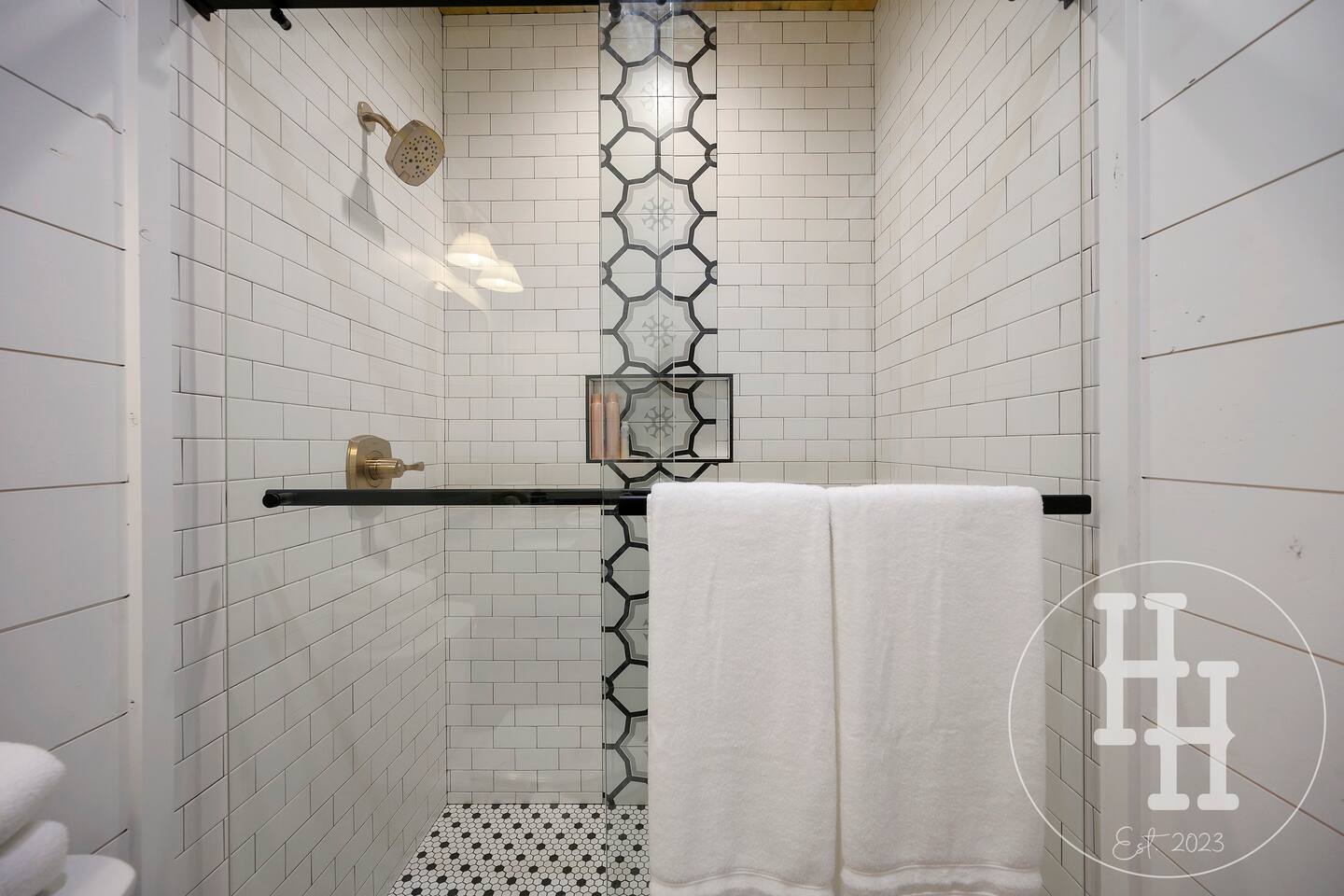 Downstairs walk in shower