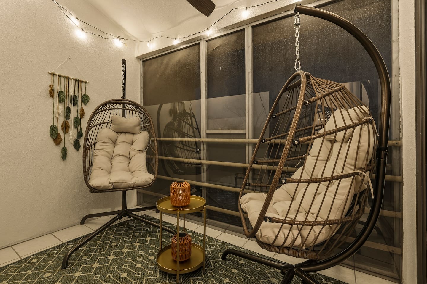 Private Balcony wth Egg chairs