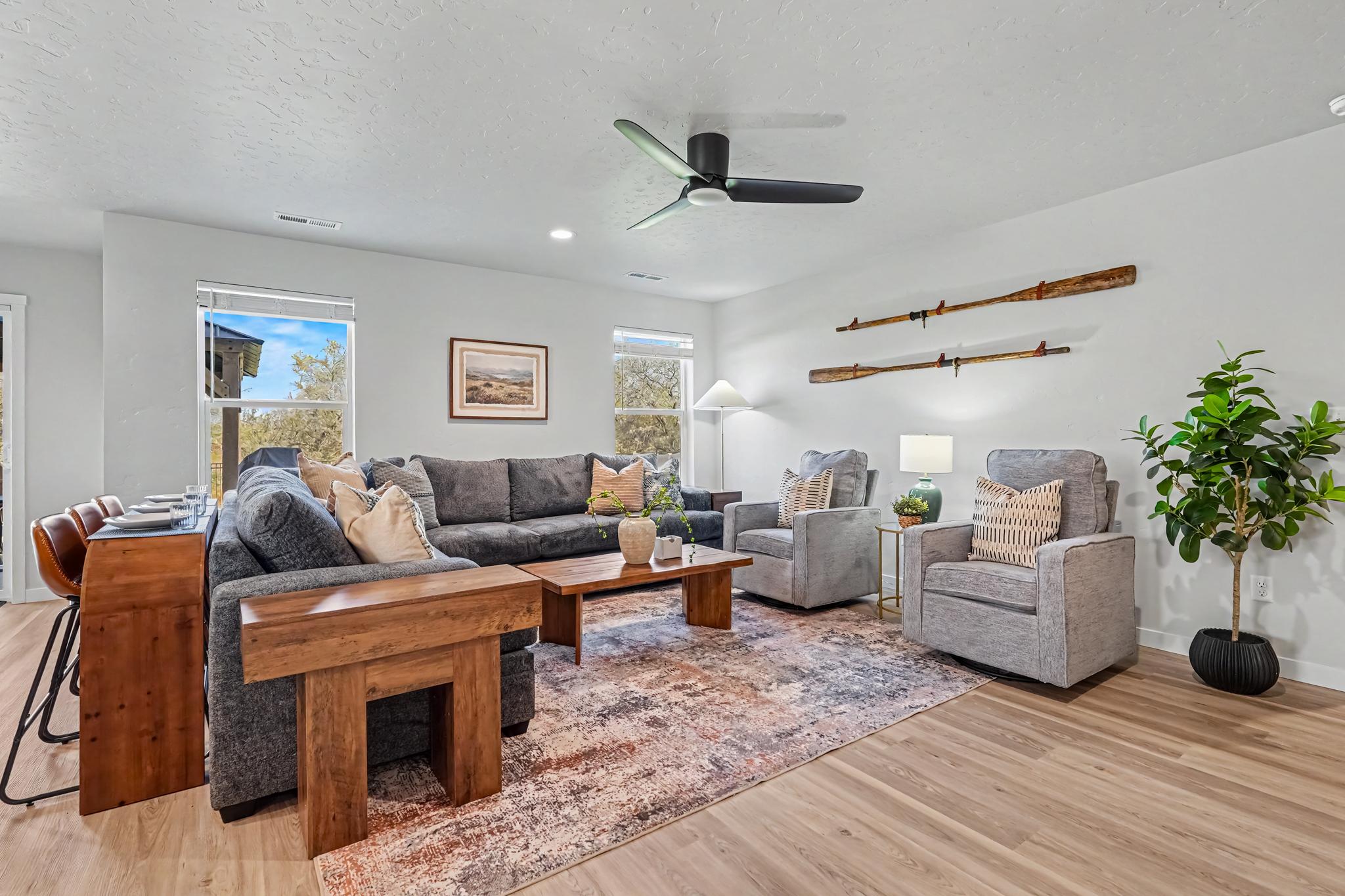 Professionally designed throughout the property, featuring stylish furnishings, thoughtful details, and a beautiful blend of comfort and luxury.