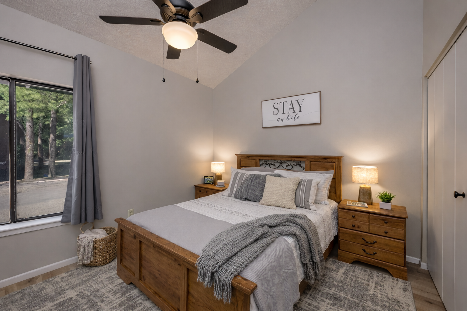 Spacious bedroom designed for deep rest after big mountain days.