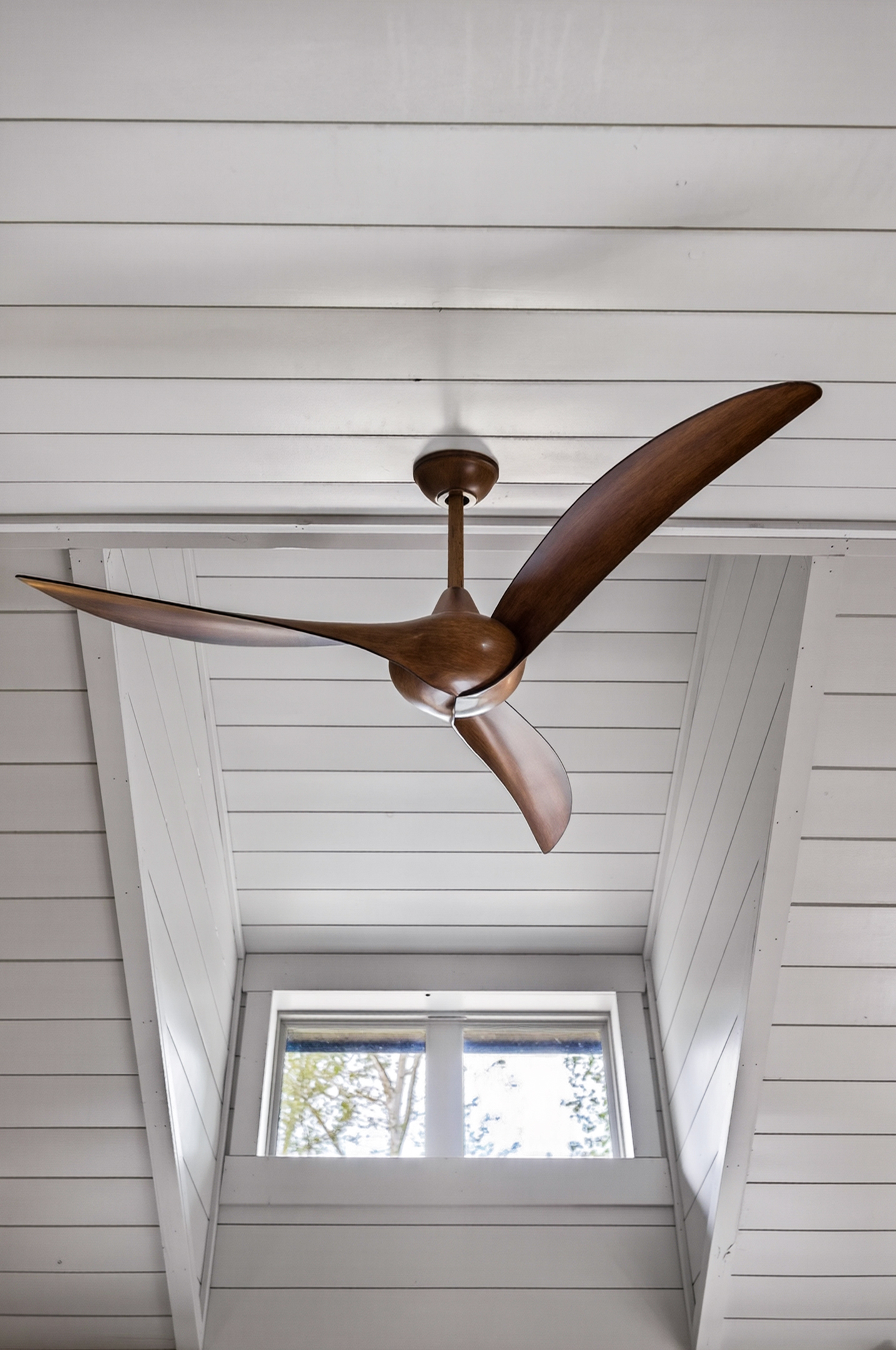 Ceiling fans in bedrooms.