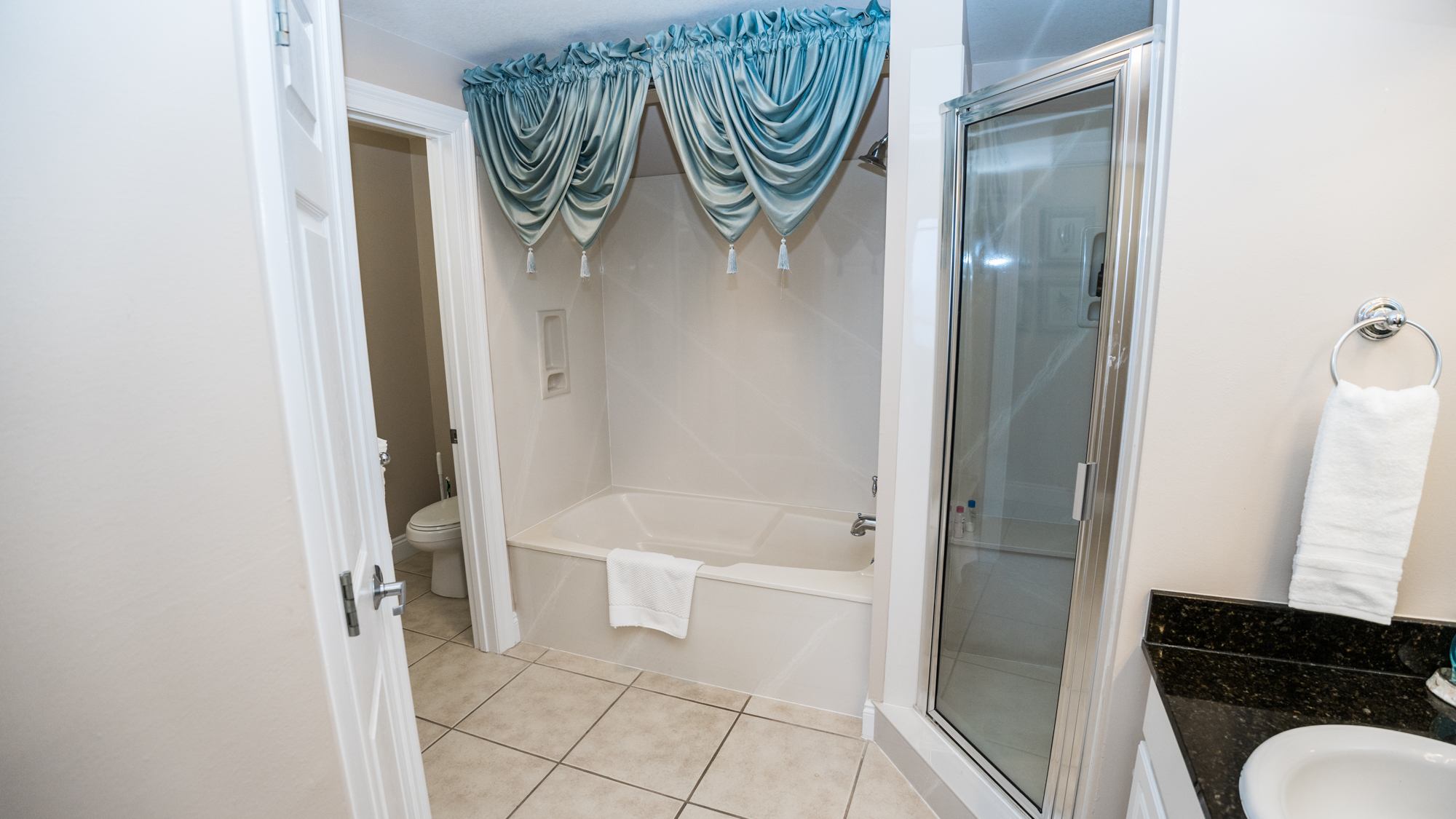 The Master Shower, Tub & separate potty room