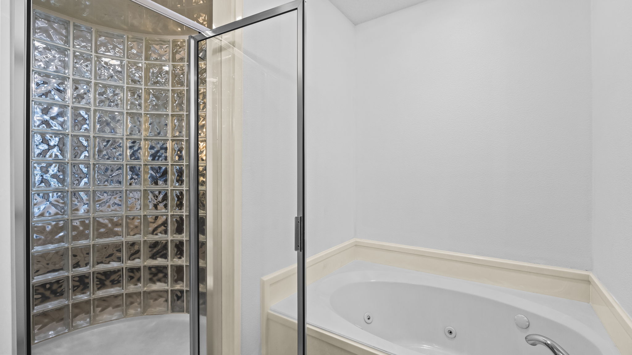 Primary Shower & Jetted Tub