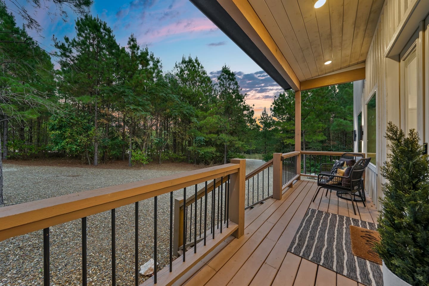 Whether you're sipping wine on the porch or exploring nearby hiking paths, the forest makes every moment feel like a storybook.
