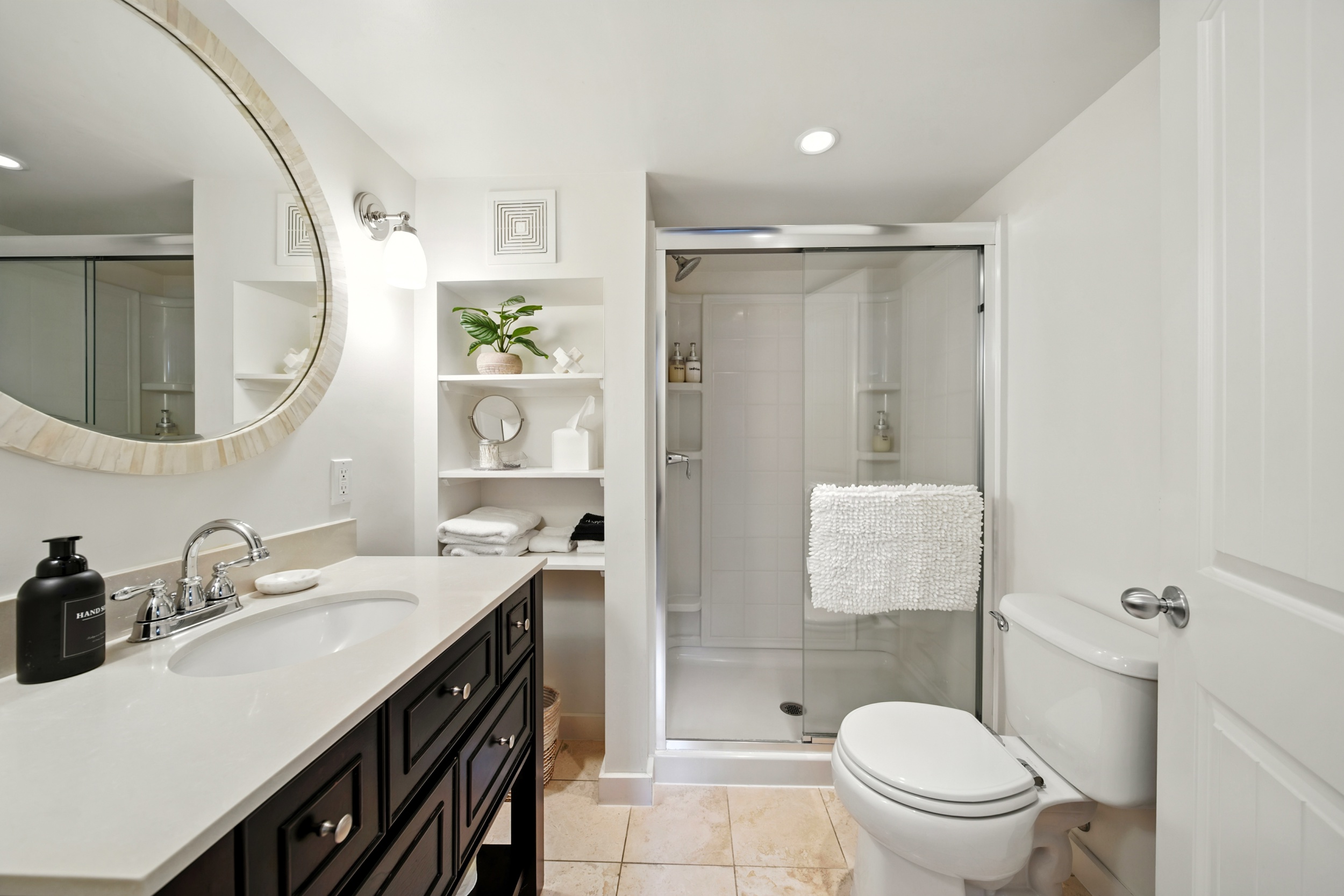 Bathroom #2 of 2: downstairs with walk-in shower