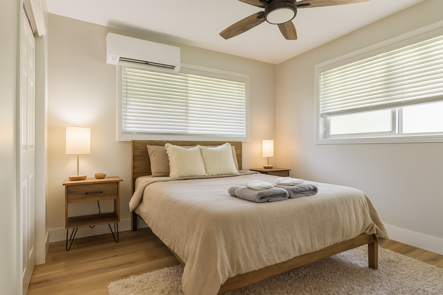 Queen Bedroom 2 | Representative Interior. Finishes and decor vary by Unit