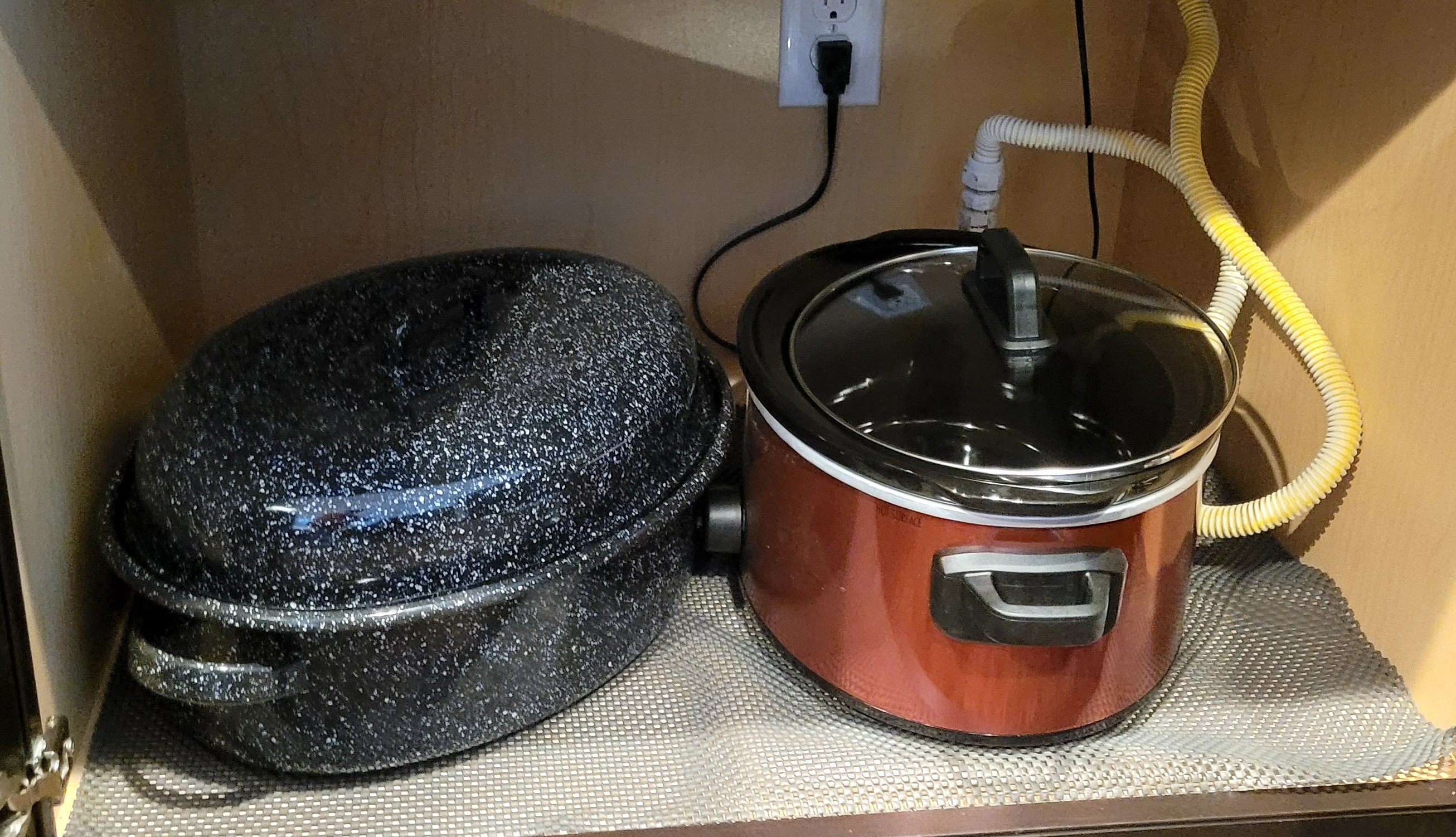 A crock pot and a roasting pan are a must when feeding a large group