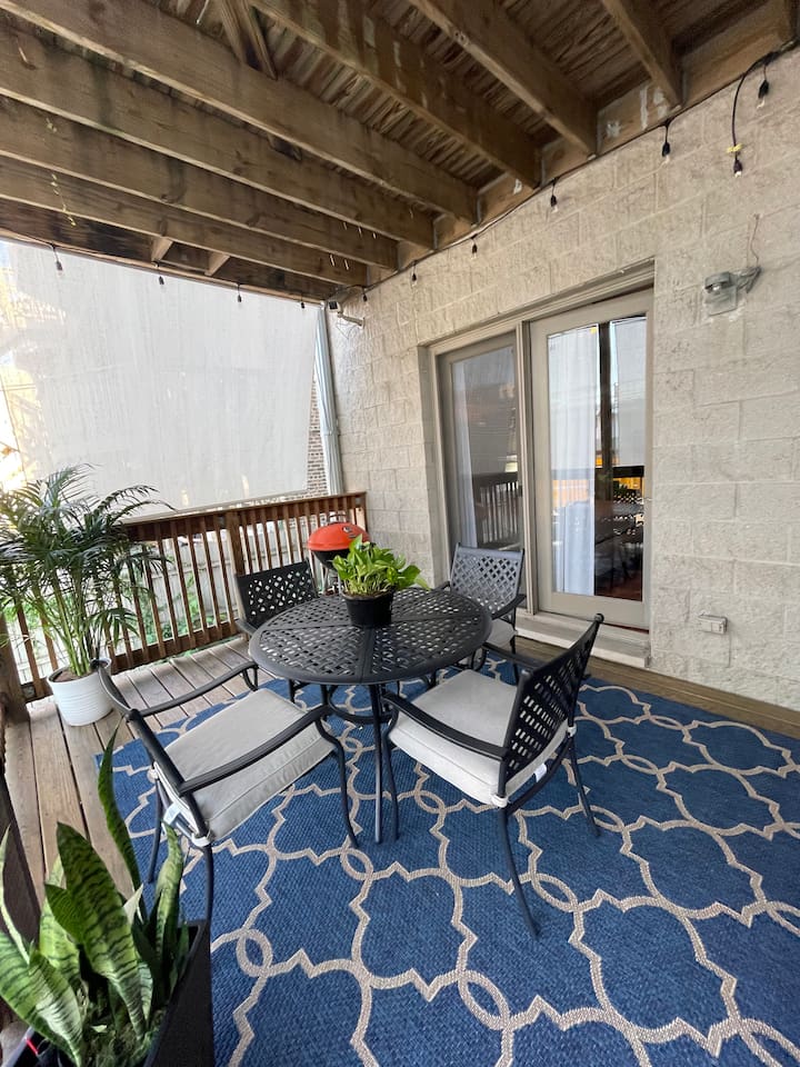 Private outdoor patio space for morning coffee or evening relaxation
