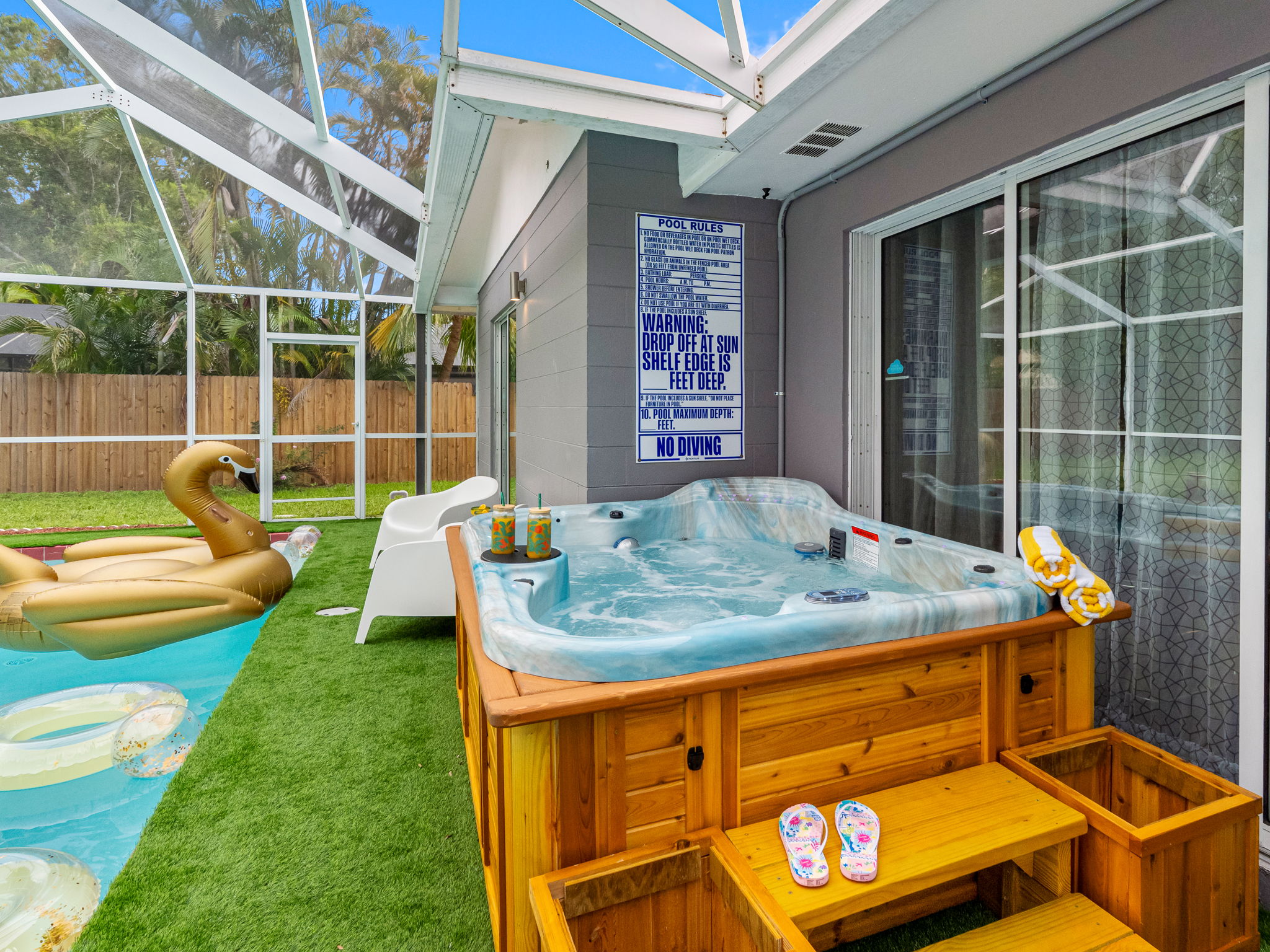 Whether it's a morning soak or a starry-night wind-down, this private hot tub offers the ultimate space to relax and reset.