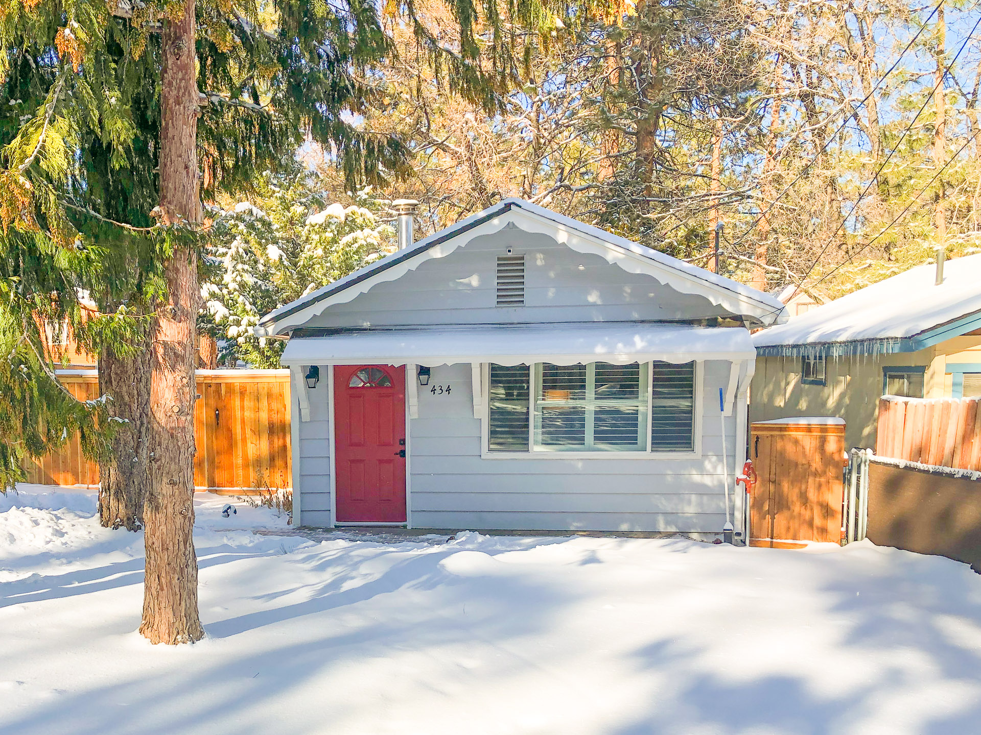 Snow at our little chalet.