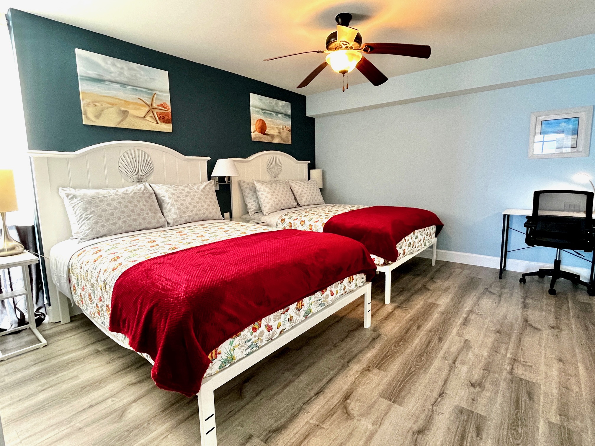 Two Queen Beds & Desk