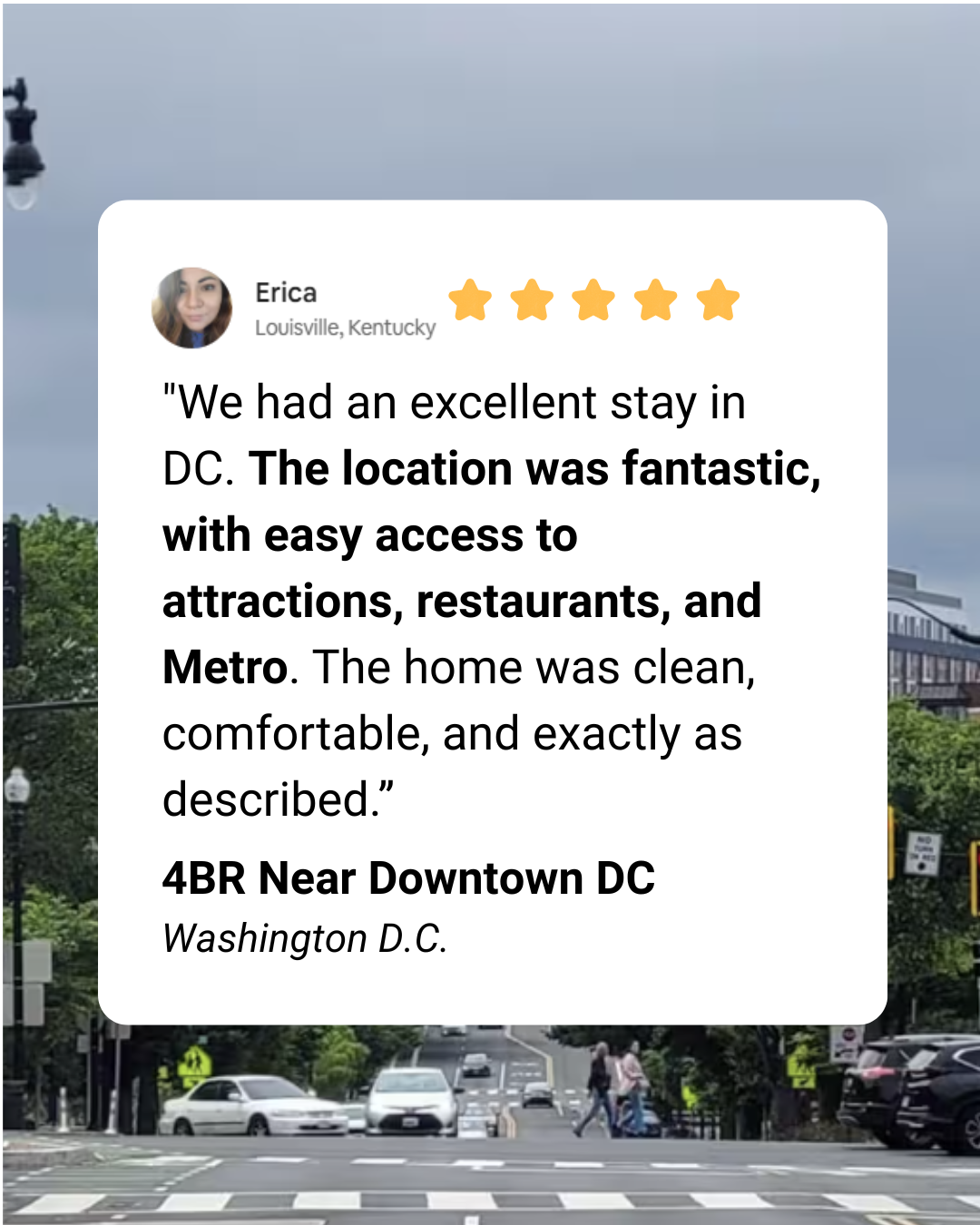Here is a review from a recent group that stayed at our home