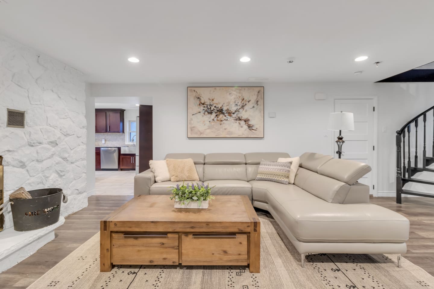 Downstairs living area
