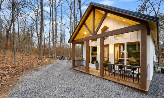 Charming modern cabin nestled in the woods