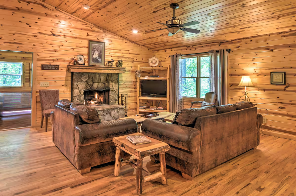 Sit & Relax by the Wood-Burning Fireplace!