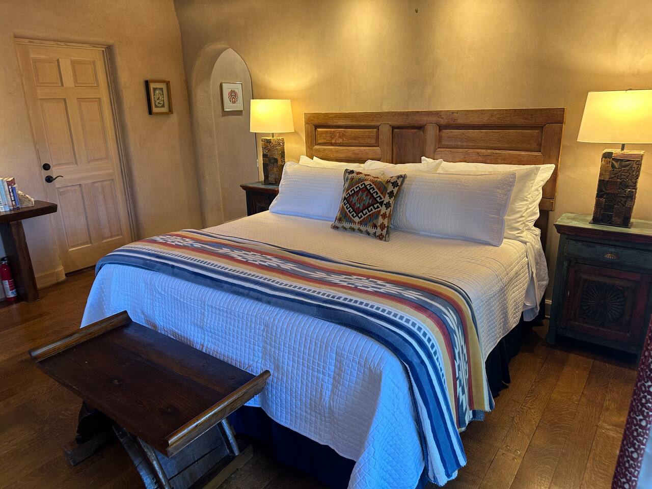 King bed in the primary bedroom