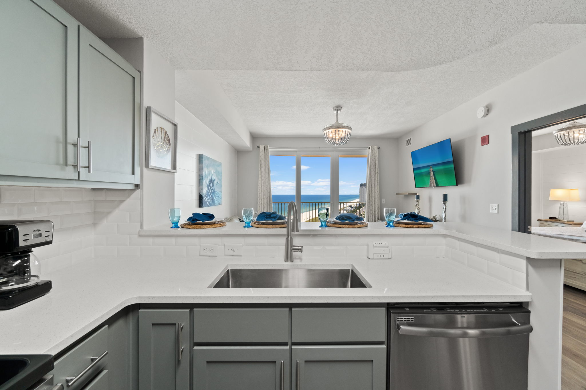Gulf view from kitchen