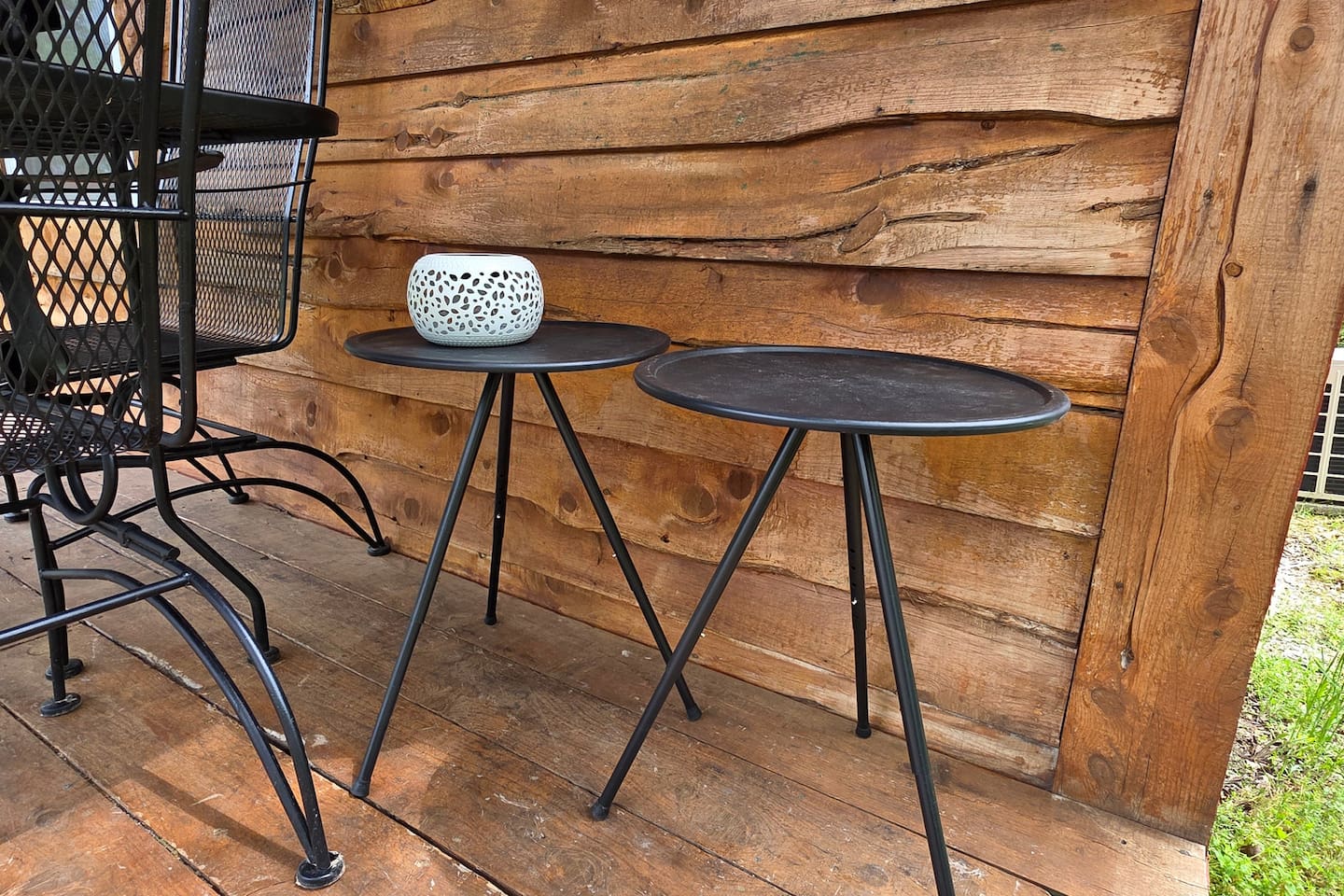 These tables are meant to travel to and from the firepit area to sit drinks on or the makings for smores.  