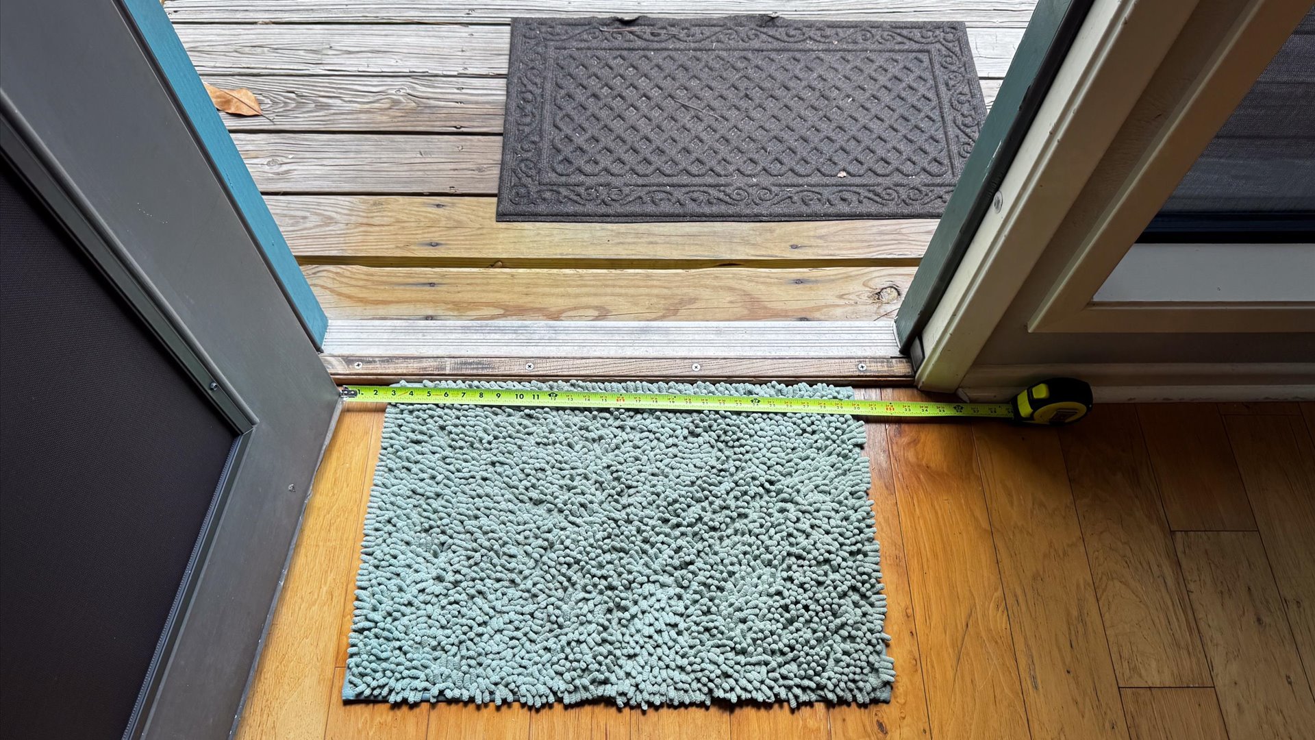 Kitchen door leading to the back deck. Zero step to get onto the deck. 