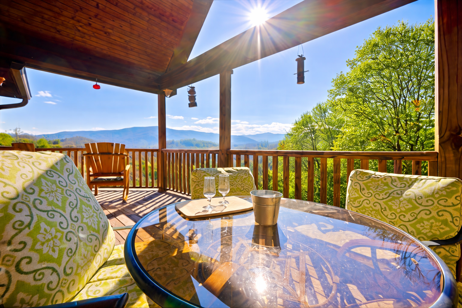 Sip your morning brew or evening wine on the sunlit deck, where the mountains stretch endlessly and peace feels just within reach.